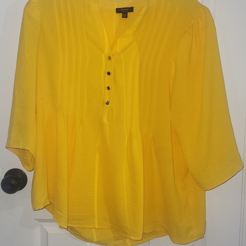 Cocomo Bright Yellow Women's Blouse